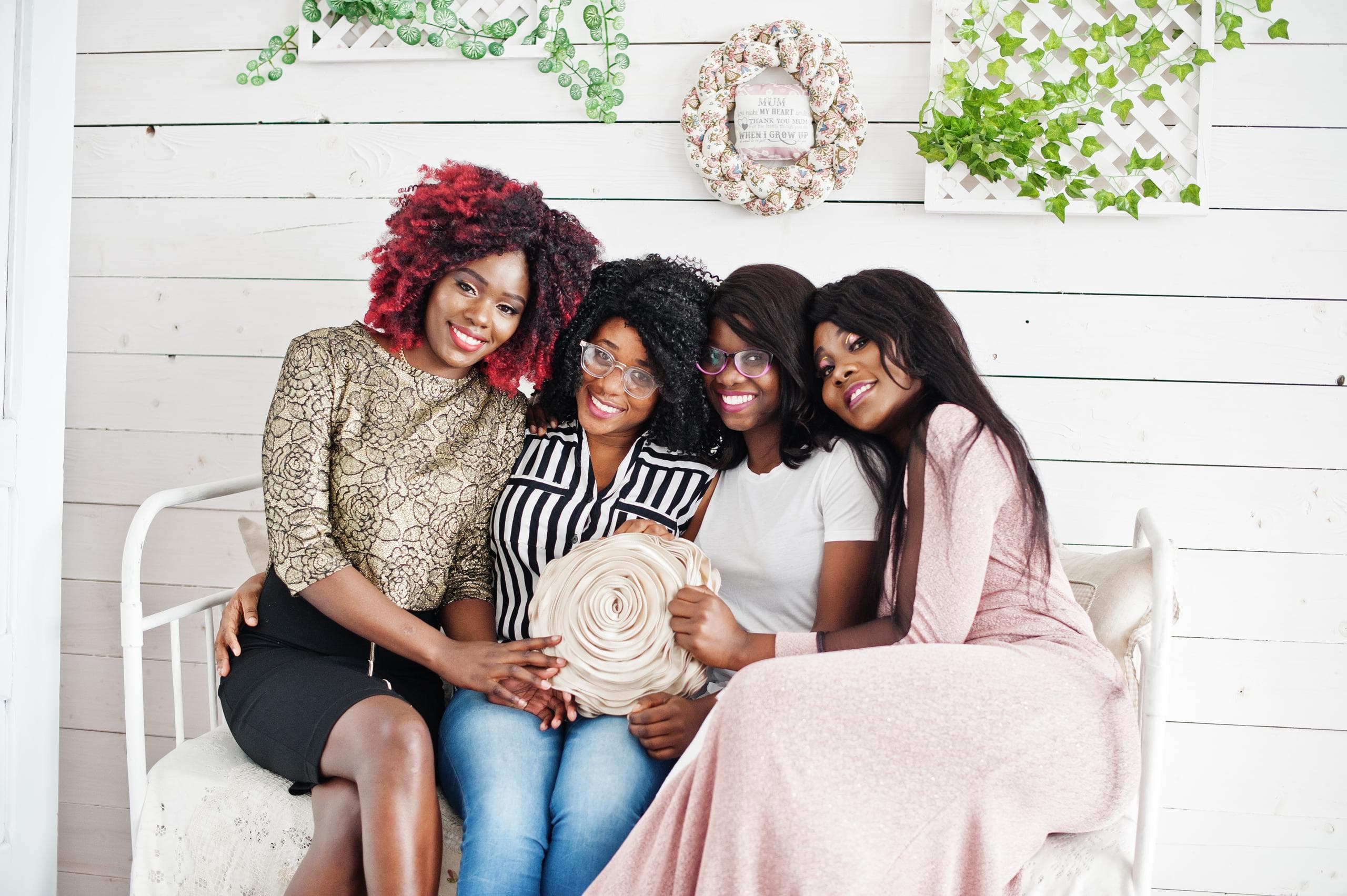 Group of Black women talking and laughing together